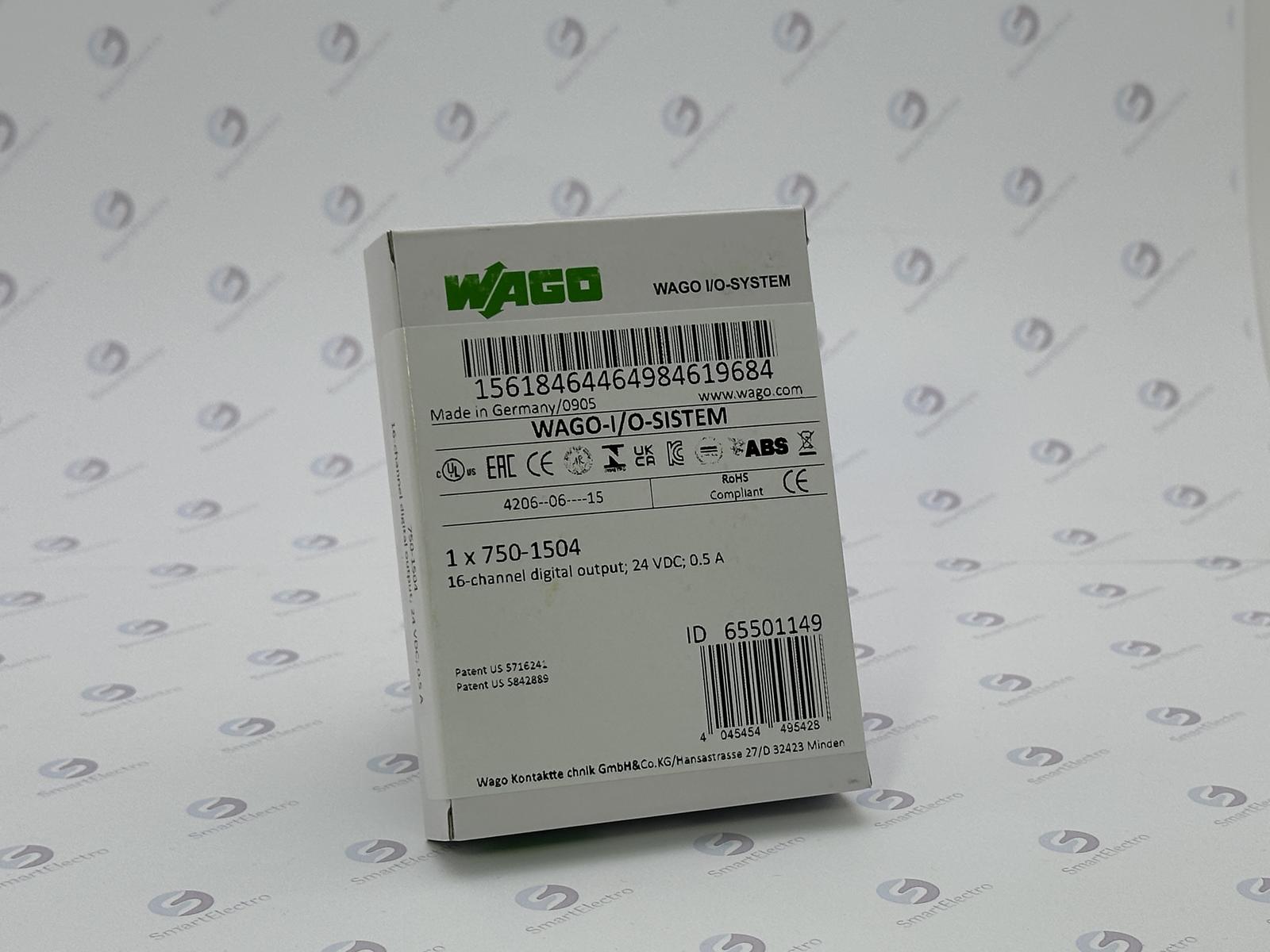 Wago 750-1504 (16-канал. дискретный вывод, 24 V DC, 0,5 A, HSS)