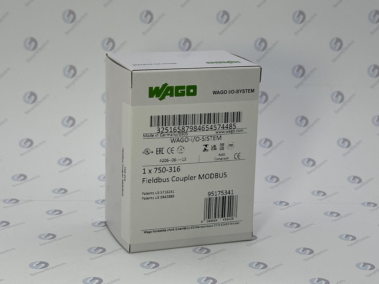 Wago 750-316 (Каплер шины MODBUS RS-232 115,2 Кбод)