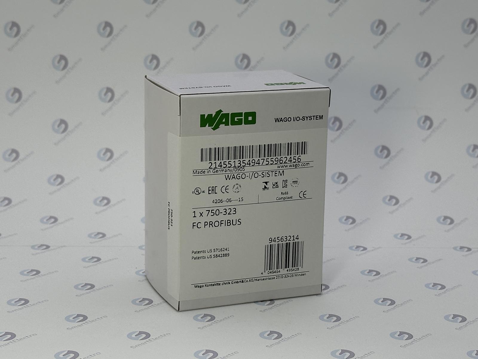 Wago 750-323 (Каплер Profibus DP, дискретный, 12 MBd)