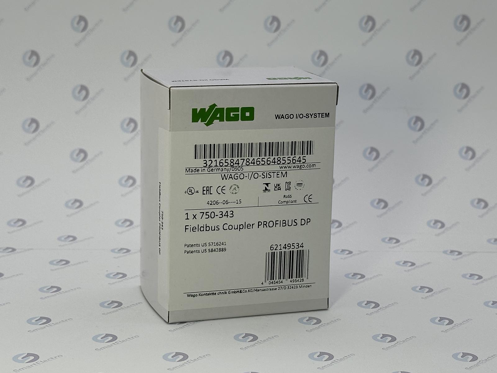 Wago 750-343 (Каплер Profibus D-Sub 9, Eco, 12MBd)