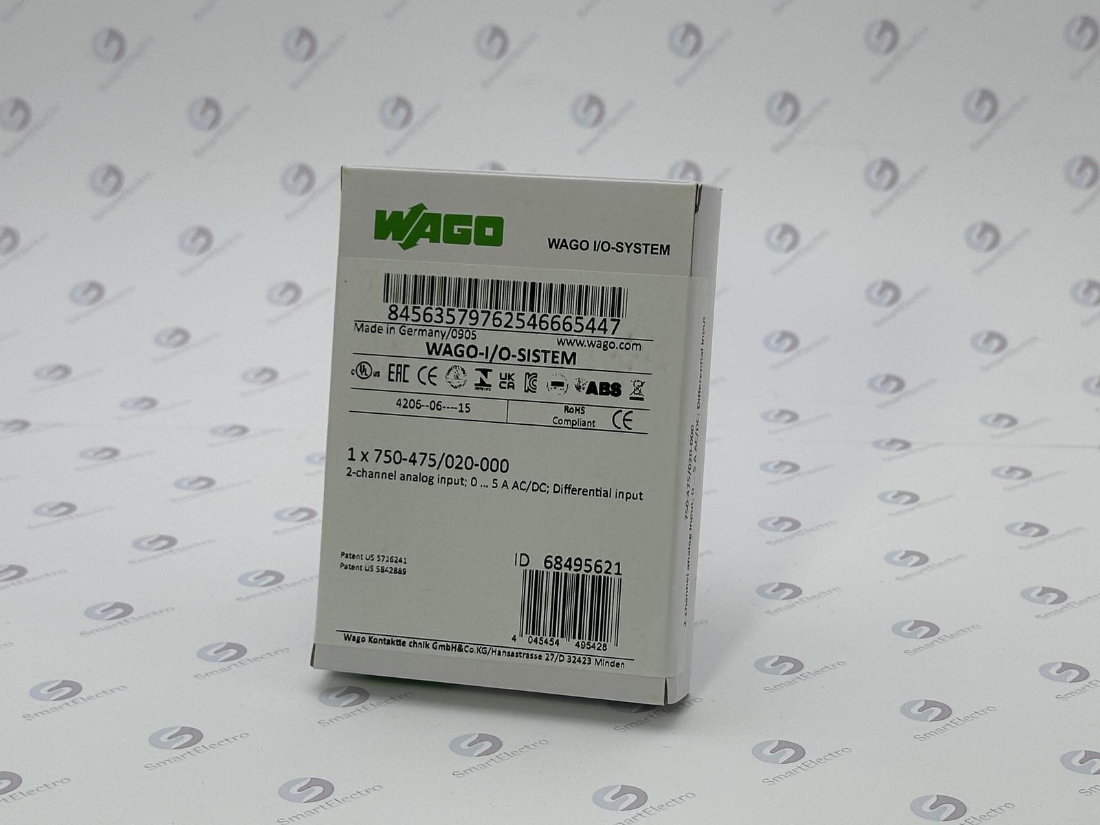 Wago 750-456 (2-канал. модуль аналогового ввода ± 10 В, 12 бит, диф.вход)