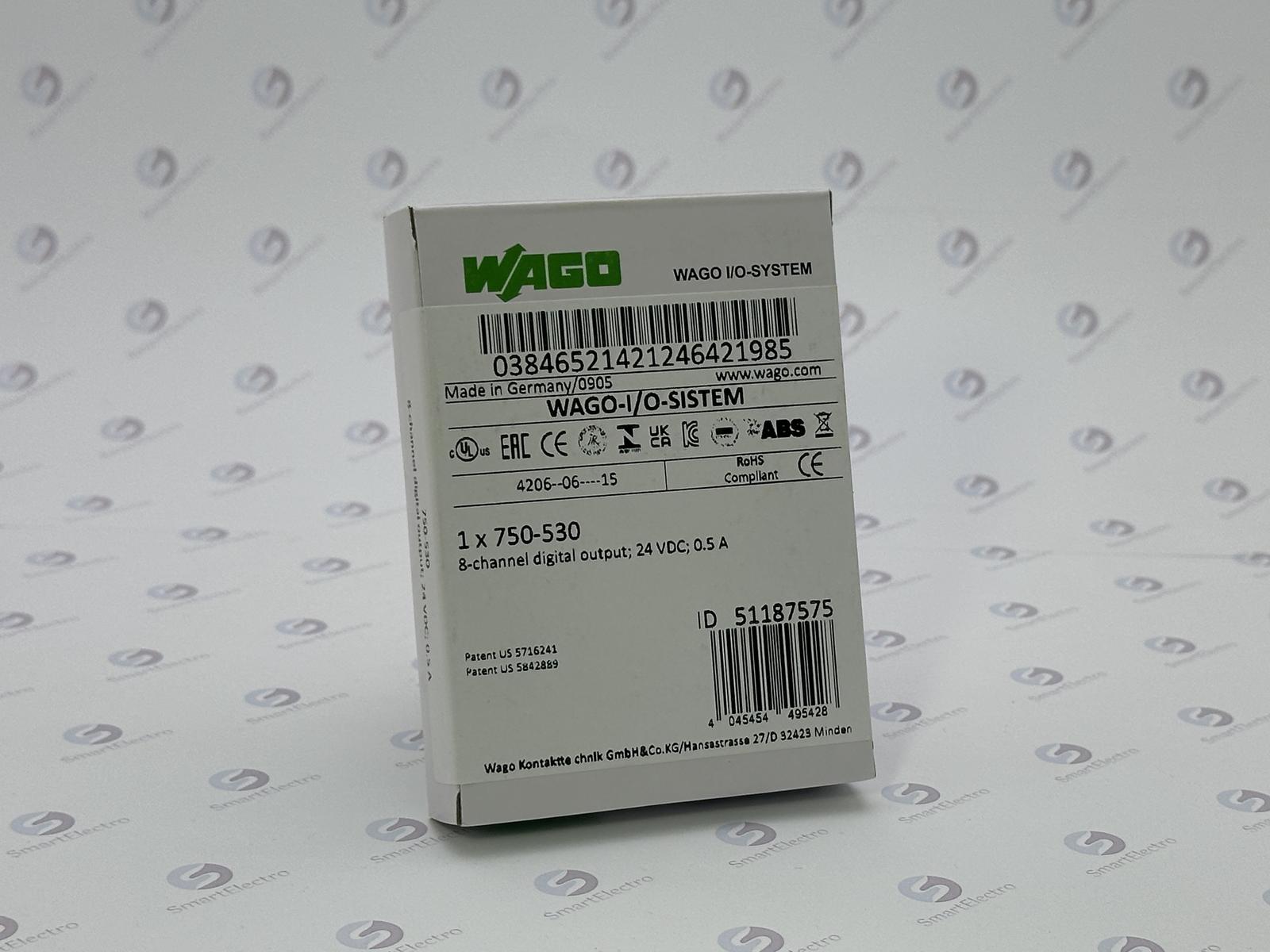Wago 750-530 (8-канал. дискретный вывод, 24 V DC, 0,5 A, HSS)