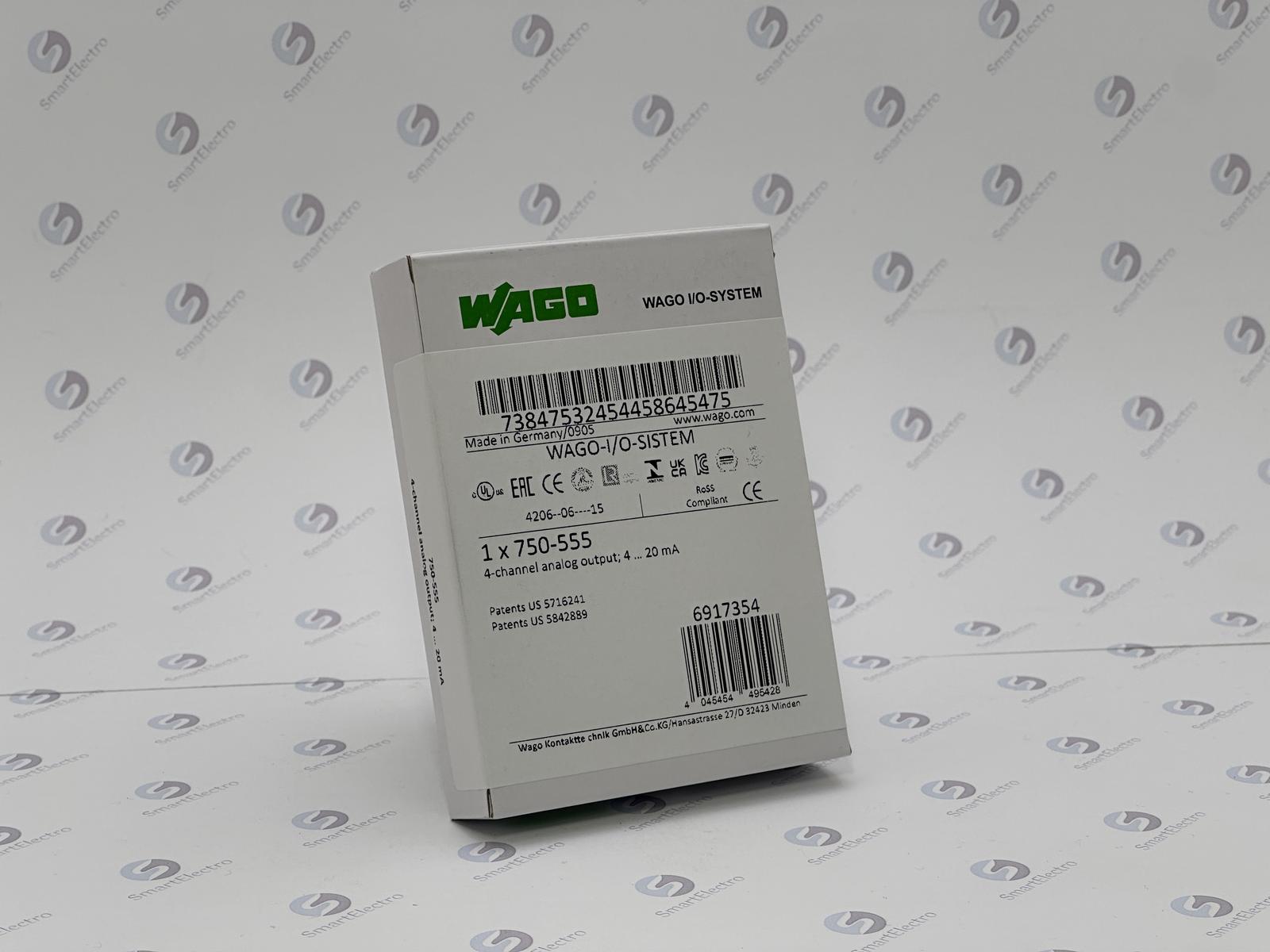 Wago 750-555 (4-канал. модуль аналогового вывода, 4-20-mA)