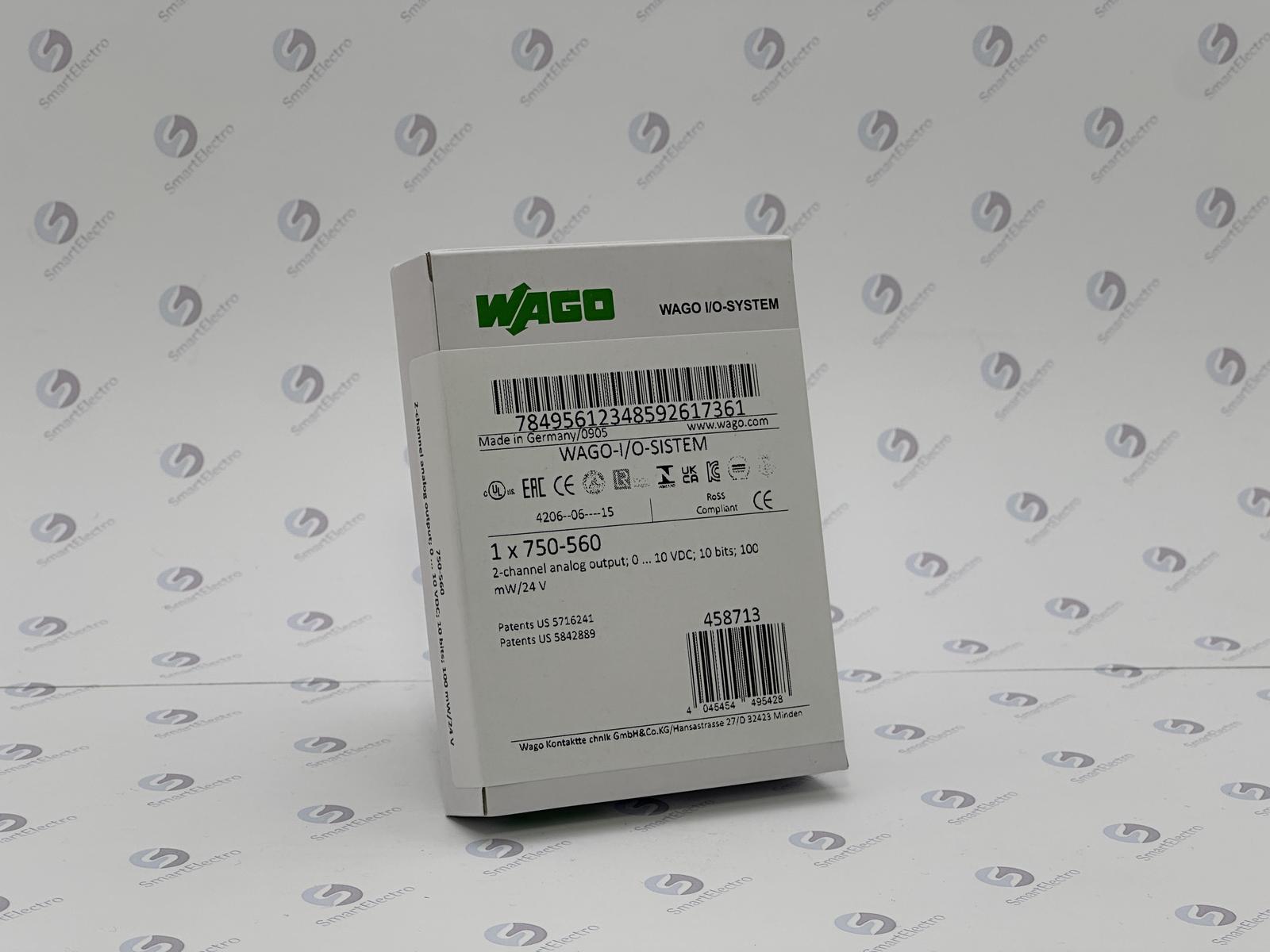Wago 750-560 (2-кан. модуль аналогового вывода, 0-10 В, 8 бит)