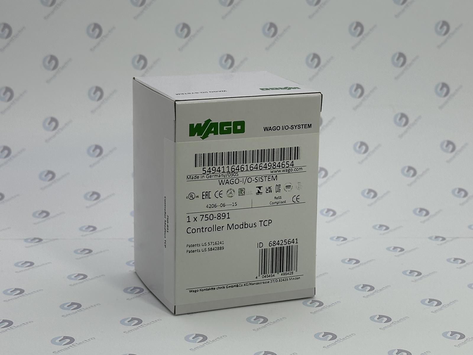 Wago 750-891 (Контроллер Modbus TCP, RJ-45 (x2), 32 bits,G4)